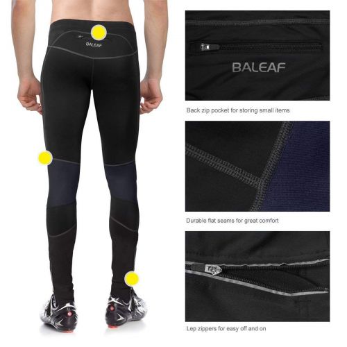  BALEAF Mens Outdoor Thermal Running Cycling Tights Athletic Compression Pants for Bike
