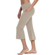BALEAF Capri Pants for Women Flare Leggings with Pockets Bootcut Yoga Pants Summer Lounge Workout Work - 21