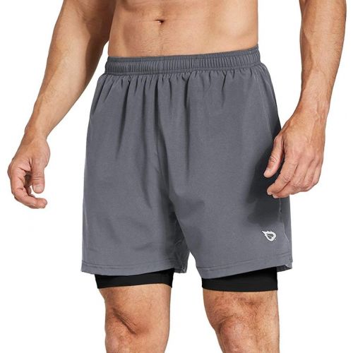  [아마존 핫딜] [아마존핫딜]BALEAF Baleaf Mens 5 Inches Running Athletic Shorts Zipper Pocket