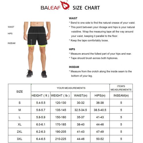  [아마존 핫딜] [아마존핫딜]BALEAF Baleaf Mens 5 Inches Running Athletic Shorts Zipper Pocket