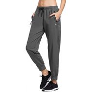 [아마존 핫딜] [아마존핫딜]BALEAF Womens Lightweight Running Pants Woven Joggers Sun Protection UPF 50+ Zipper Pockets