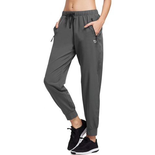  [아마존 핫딜] [아마존핫딜]BALEAF Womens Lightweight Running Pants Woven Joggers Sun Protection UPF 50+ Zipper Pockets