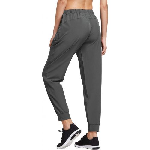  [아마존 핫딜] [아마존핫딜]BALEAF Womens Lightweight Running Pants Woven Joggers Sun Protection UPF 50+ Zipper Pockets