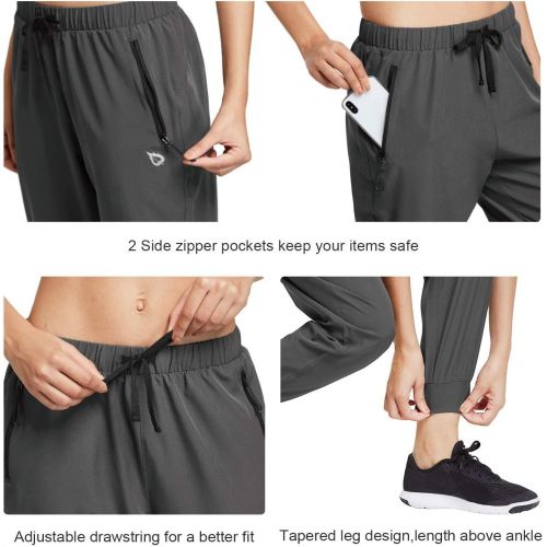  [아마존 핫딜] [아마존핫딜]BALEAF Womens Lightweight Running Pants Woven Joggers Sun Protection UPF 50+ Zipper Pockets