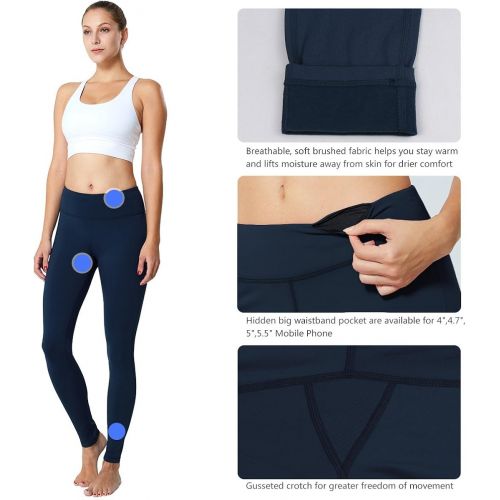  [아마존 핫딜] [아마존핫딜]BALEAF Womens Fleece Lined Leggings Yoga Pants Inner Pocket