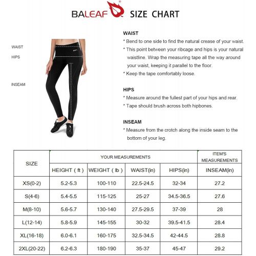  [아마존핫딜][아마존 핫딜] Amazon BALEAF Womens Thermal Fleece Running Cycling Tights Black Blue Size XL