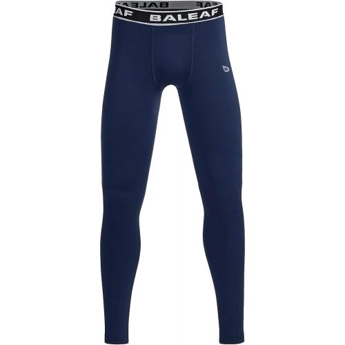  [아마존핫딜][아마존 핫딜] Amazon Baleaf Youth Boys Compression Thermal Baselayer Sport Basketball Tights Fleece Lined Leggings Navy Size L