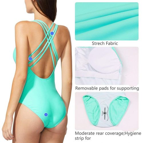  [아마존핫딜][아마존 핫딜] BALEAF Womens Athletic Training Adjustable Strap One Piece Swimsuit Swimwear Bathing Suit