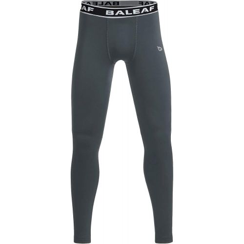  [아마존 핫딜] BALEAF Baleaf Youth Boys Compression Thermal Baselayer Sport Basketball Tights Fleece Lined Leggings