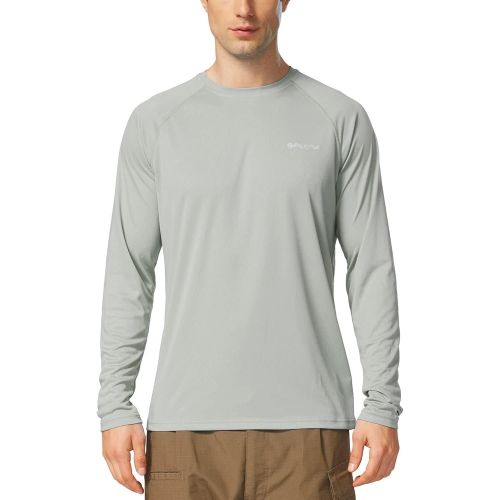 BALEAF Mens Long Sleeve Shirts Dri Fit Lightweight UPF 50+ Sun Protection SPF T-Shirts Fishing Hiking Running