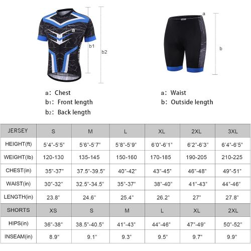  BALEAF Mens Cycling Jersey Set Bicycle Short Sleeve Mountain Bike Shirts Clothing Outfit MTB Summer UPF50+