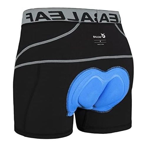  BALEAF Mens Padded Bike Shorts Cycling Underwear 3D Padding Mountain Biking Bicycle Riding Liner Biker