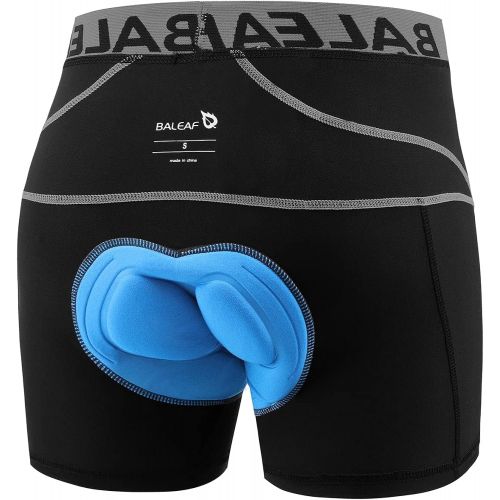  BALEAF Mens Padded Bike Shorts Cycling Underwear 3D Padding Mountain Biking Bicycle Riding Liner Biker