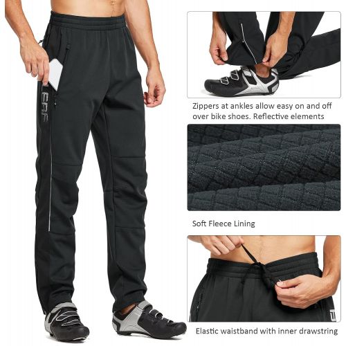  BALEAF Mens Winter Cycling Pants Cold Weather Running Gear Thermal Mountain Bike Apparel Windproof Jogging