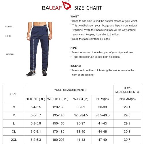  BALEAF Mens Winter Cycling Pants Cold Weather Running Gear Thermal Mountain Bike Apparel Windproof Jogging