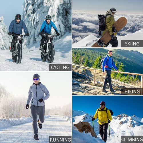  BALEAF Mens Winter Cycling Pants Cold Weather Running Gear Thermal Mountain Bike Apparel Windproof Jogging