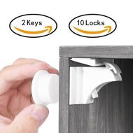 BALFER Balfer Baby Safety Magnetic Cabinet Lock Set No Drilling (10 Locks + 2 Keys)