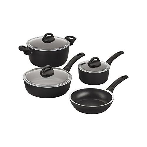  BALLARINI Ballarini 75001-640 Como Forged Aluminum Nonstick Cookware Set, 7-Piece, Black