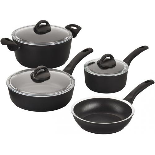  BALLARINI Ballarini 75001-640 Como Forged Aluminum Nonstick Cookware Set, 7-Piece, Black