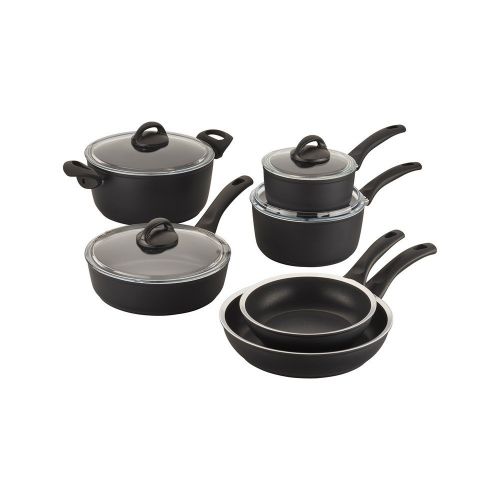  BALLARINI Ballarini 75001-638 Como Forged Aluminum Nonstick Cookware Set, 10-Piece, Black