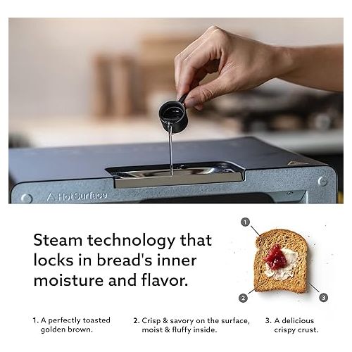  BALMUDA The Toaster | Steam Oven Toaster | 5 Cooking Modes - Sandwich Bread, Artisan Bread, Pizza, Pastry, Oven | Compact Design | Baking Pan | K01M-CW | Taupe | US Version…