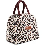 [아마존베스트]BALORAY Lunch Bag Tote Bag Lunch Bag for Women Lunch Box Insulated Lunch Container (Beige with leopard)