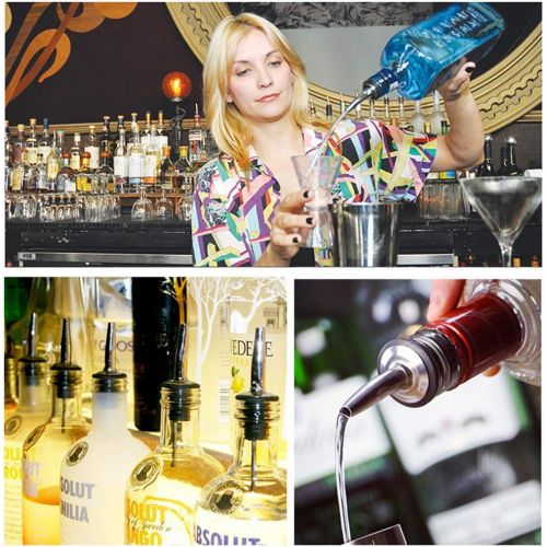  [아마존베스트]2PCS Stainless Steel Pourers, BALTRE Speed Wine Bottle Pourer, Olive Oil and Vinegar Tapered Stopper Spout, Suitable for About 3/4 Bottle Mouth, with Sealed Dust Caps