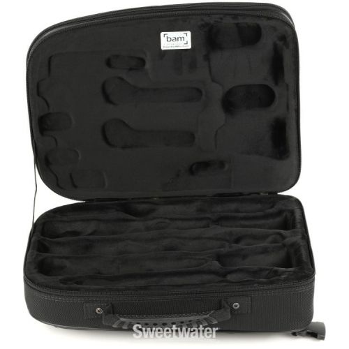  BAM TREK3028SC New Trekking Double Clarinet Case - Black Carbon Look