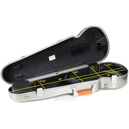  BAM DEF2002XLA La Defense Hightech Contoured Violin Case - Grey