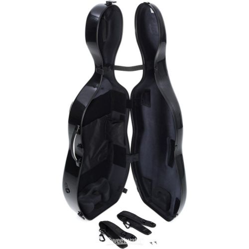  BAM 1002XLC Hightech Adjustable Cello Case - Black Carbon Look
