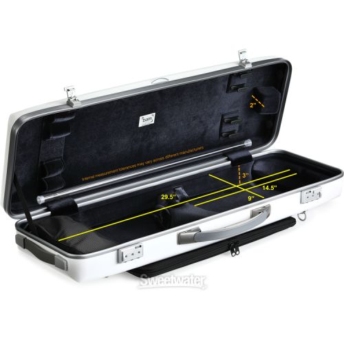  BAM ICE2018XLWS Supreme Ice Hightech Oblong Violin Case - Silver