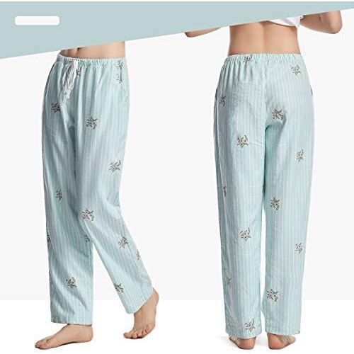  Bamboo COOL Womens Pajama Pants Bamboo Viscose Soft Longue Pants Print Sleep Bottoms with Pockets