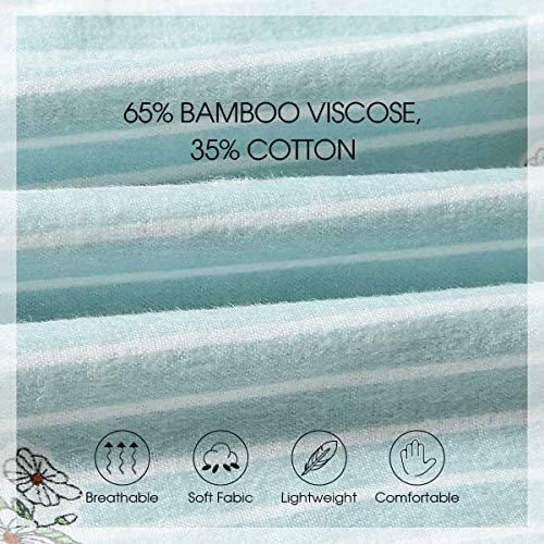  Bamboo COOL Womens Pajama Pants Bamboo Viscose Soft Longue Pants Print Sleep Bottoms with Pockets