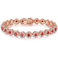 [아마존 핫딜] [아마존핫딜]BAMOER Classic Luxury Rose Gold Plated Bracelet with Sparkling Cubic Zirconia Stones for Women Gift for Her