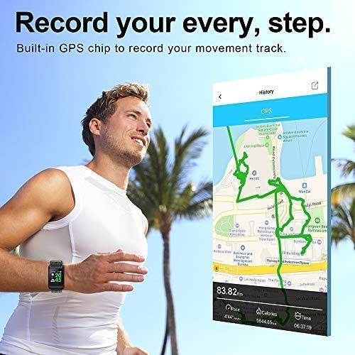  BANAUS GPS Running Smartwatches Fatigue Analysis Heart Rate/Sleeping/Fatigue Monitor IP68 Waterproof Fitness Tracker with Multi-Sports Mode