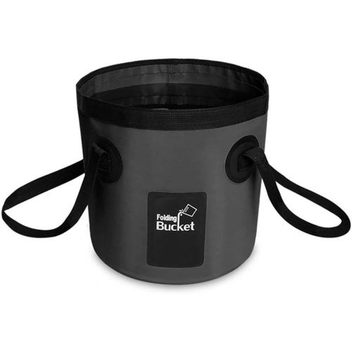  BANCHELLE Collapsible Bucket Camping Water Storage Container Portable Folding Foot Bath Tub Wash Basin for Traveling Hiking Fishing Boating Gardening (Black, 12L)