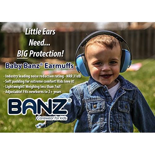  [아마존베스트]BANZ Baby Banz Earmuffs Infant Hearing Protection  Ages 0-2+ Years  THE BEST EARMUFFS FOR BABIES & TODDLERS  Baby Ear Protection,Leaf green