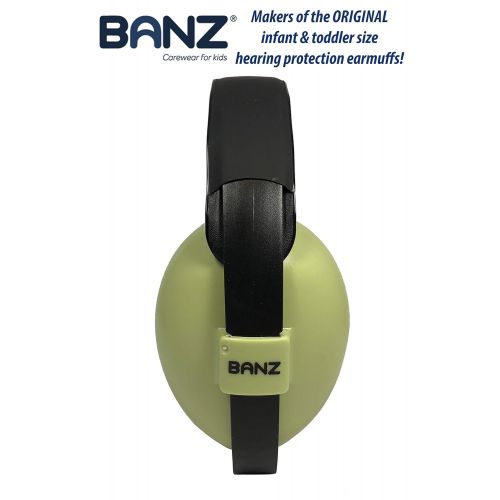  [아마존베스트]BANZ Baby Banz Earmuffs Infant Hearing Protection  Ages 0-2+ Years  THE BEST EARMUFFS FOR BABIES & TODDLERS  Baby Ear Protection,Leaf green