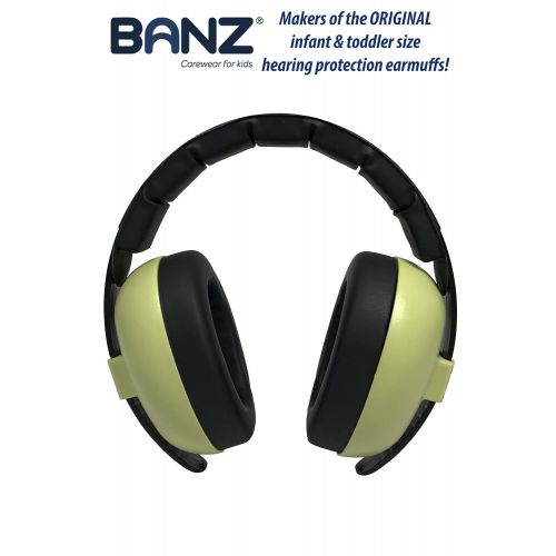  [아마존베스트]BANZ Baby Banz Earmuffs Infant Hearing Protection  Ages 0-2+ Years  THE BEST EARMUFFS FOR BABIES & TODDLERS  Baby Ear Protection,Leaf green