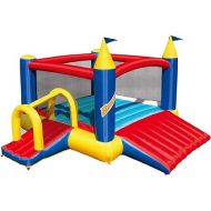 Banzai Slide N’ Fun Bounce House with 2 Slides, Inflatable Bounce House, Complete Bouncy House Playground Set with GFCI Air Blower, Ages 3-12