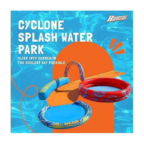  Banzai Cyclone Splash Inflatable Water Park with Pool, Sprinkler, and Waterslide