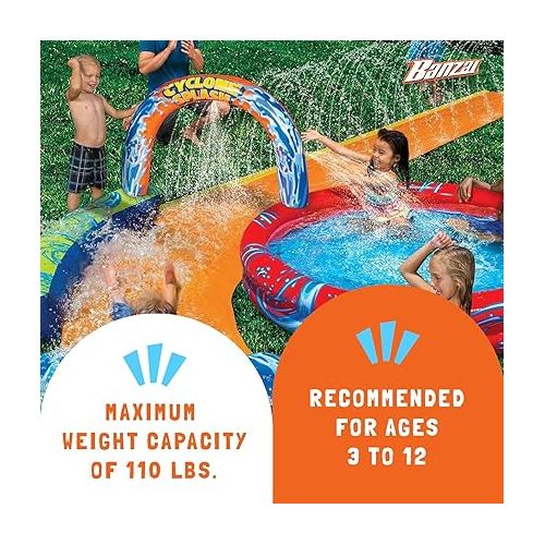  Banzai Cyclone Splash Inflatable Water Park with Pool, Sprinkler, and Waterslide