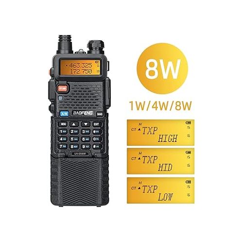 Baofeng UV-5R Ham Radio Long Range UV5R Handheld Dual Band 3800mAh Rechargeable Two Way Radio Walkie Talkies for Adults with Earpiece,2Pack