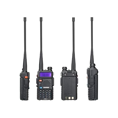  Baofeng UV-5R Ham Radio Long Range UV5R Dual Band Handheld Two Way Radio Walkie Talkies with 1800mAh Li-ion Battery and Earpiece for Hunting Survival Gear,2 Pack