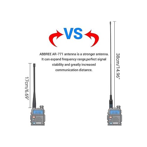  Baofeng UV-5R Ham Radio Long Range Two Way Radio UV5R Handheld Dual Band Walkie Talkies with Programming Cable Extra 1800mAh Li-ion Battery and AR-771 with Earpiece (Black-2Pack)