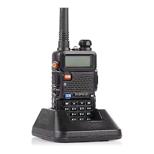  Baofeng UV-5R Two Way Radio Dual Band 144-148/420-450Mhz Walkie Talkie 1800mAh Li-ion Battery(Black)