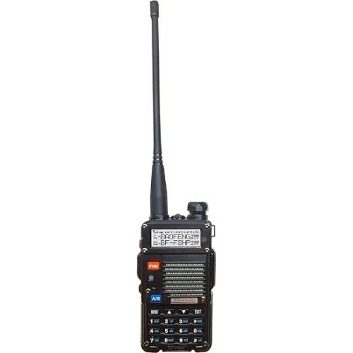  BAOFENG BF-F8HP (UV-5R 3rd Gen) 8-Watt Dual Band Two-Way Radio (136-174MHz VHF & 400-520MHz UHF) Includes Full Kit with Large Battery