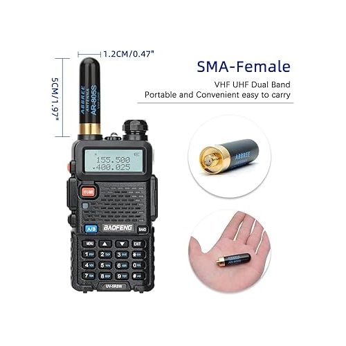  BaoFeng UV-5R 8W Ham Radio Long Range UV5R Dual Band Handheld Rechargeable Two Way Radio Walkie Talkies with Earpiece and Programming Cable Full Kit,2Pack