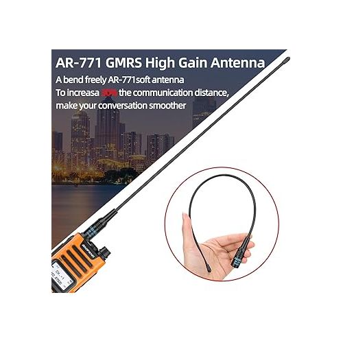  BAOFENG GMRS Radio GM-15 Pro 8W(Upgrade of UV-5R Radio),GMRS Repeater Capable,NOAA Weather Receiver&Scan Radio,Rechargeable Long Range Two Way Radio with Extended Battery USB-C Charger,2 Pack