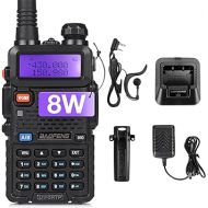 Baofeng UV-5RTP Dual Band Two Way Radio, UV-5R 8W High Power Version, Ham Radio Handheld with Earpiece, Black